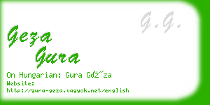 geza gura business card